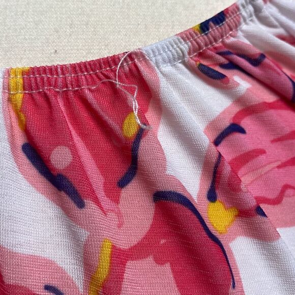 Simply Southern Floral 3/4 Sleeve Fringe Dress Size Large - Picture 8 of 8